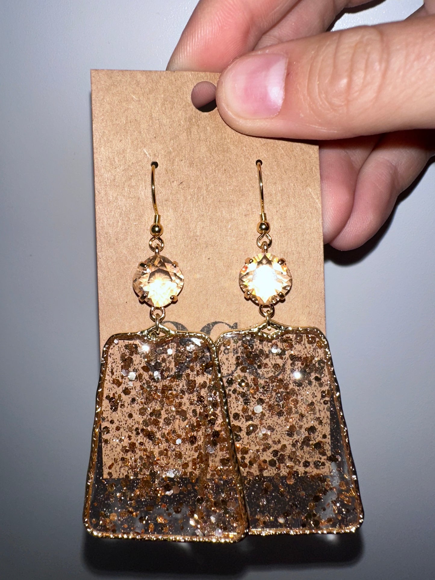 Large resin hoops- gold