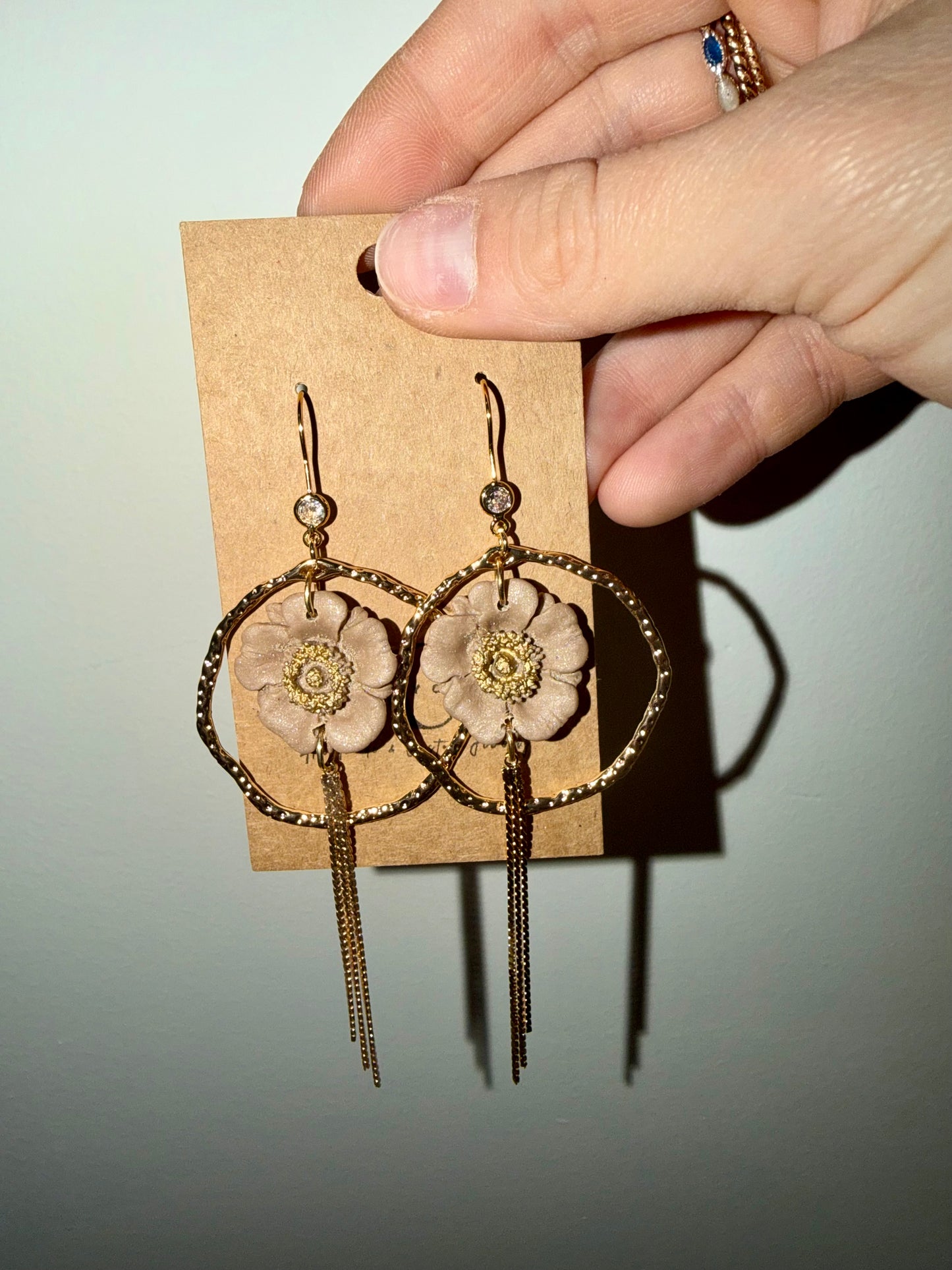 Poppy flower hoops