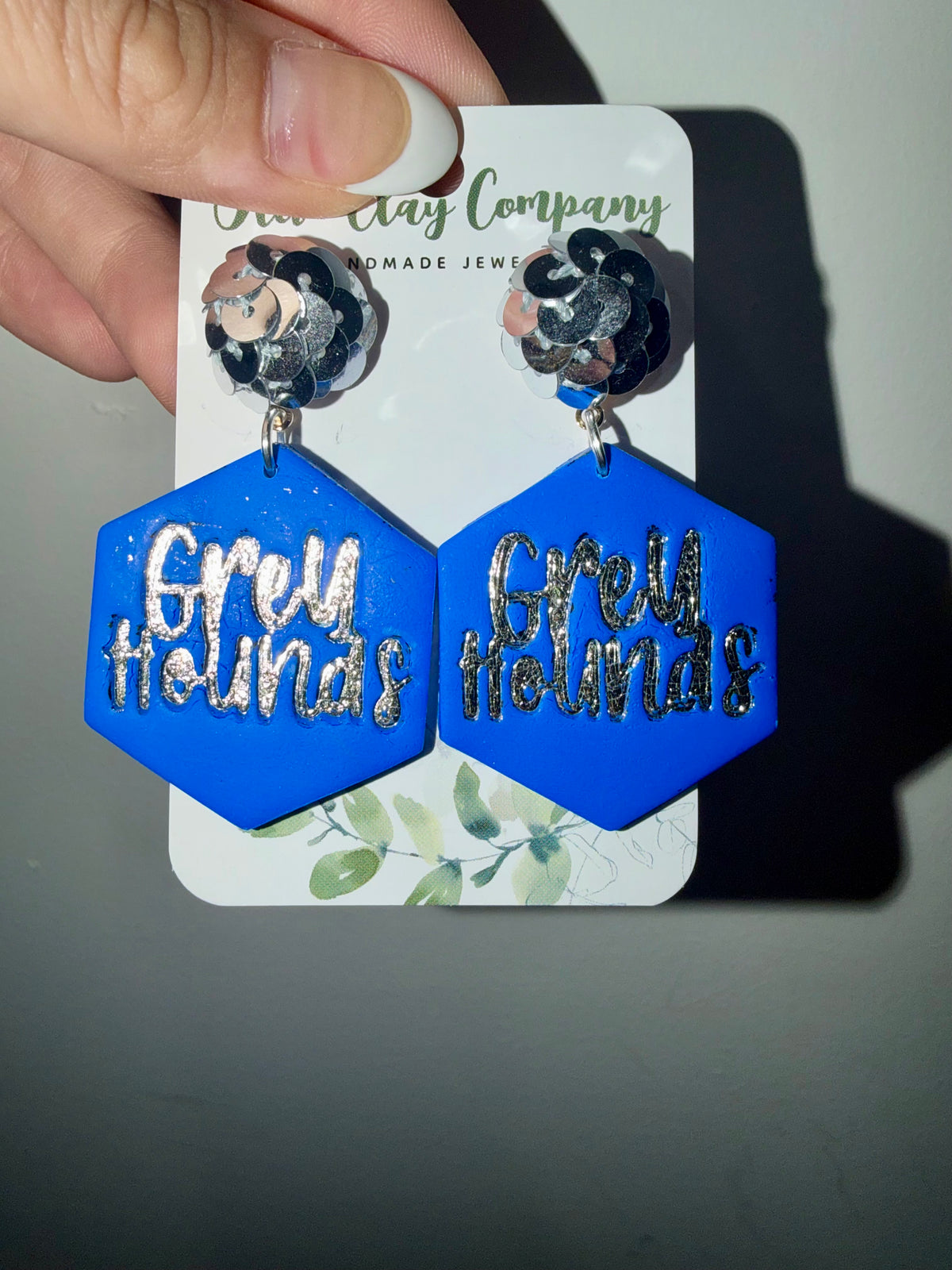 Hounds clay Earrings
