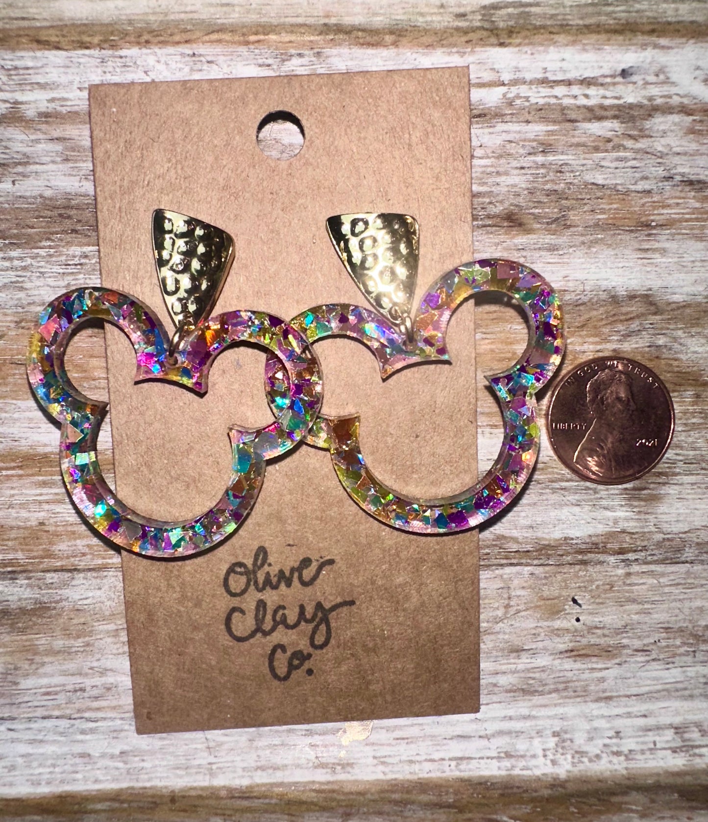 Mouse acrylic earrings