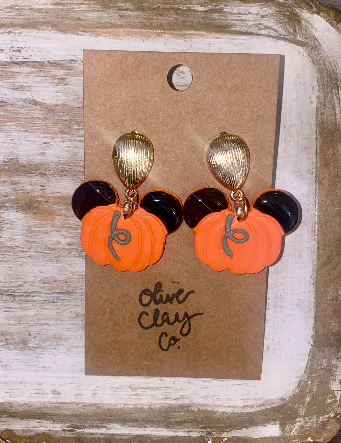 Mouse pumpkin/ Ghost earrings