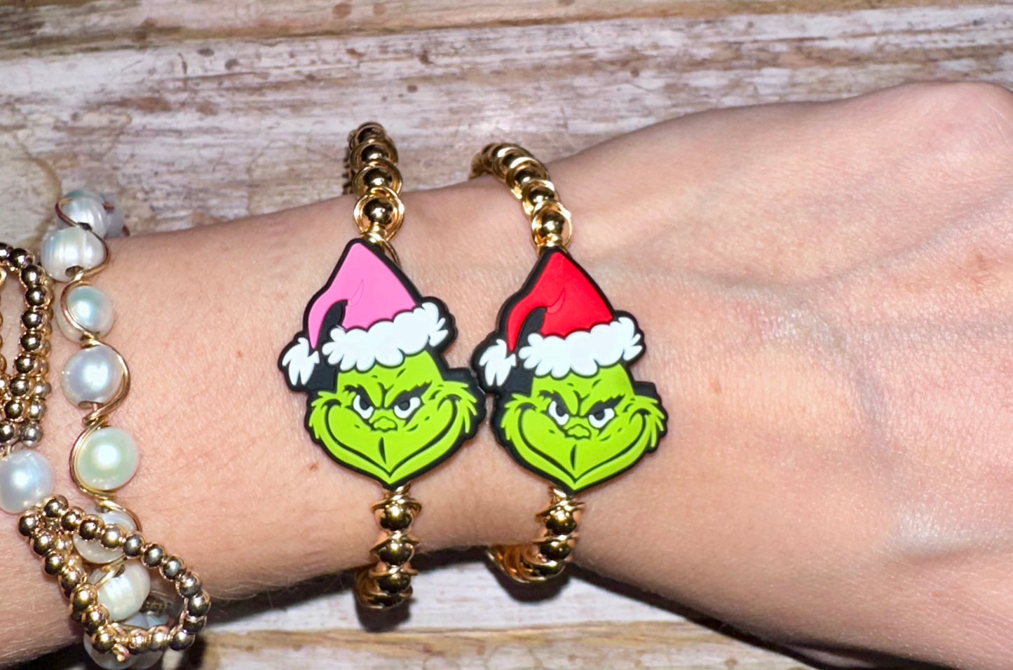 Christmas wire wrapped bracelet