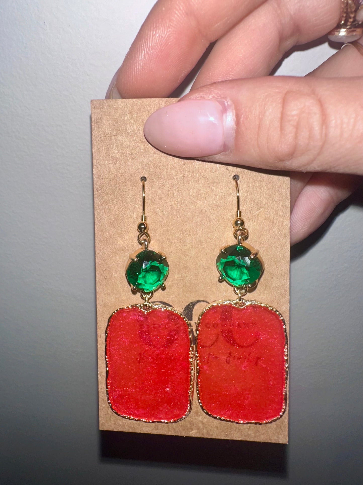 Small/medium Resin hoop earrings