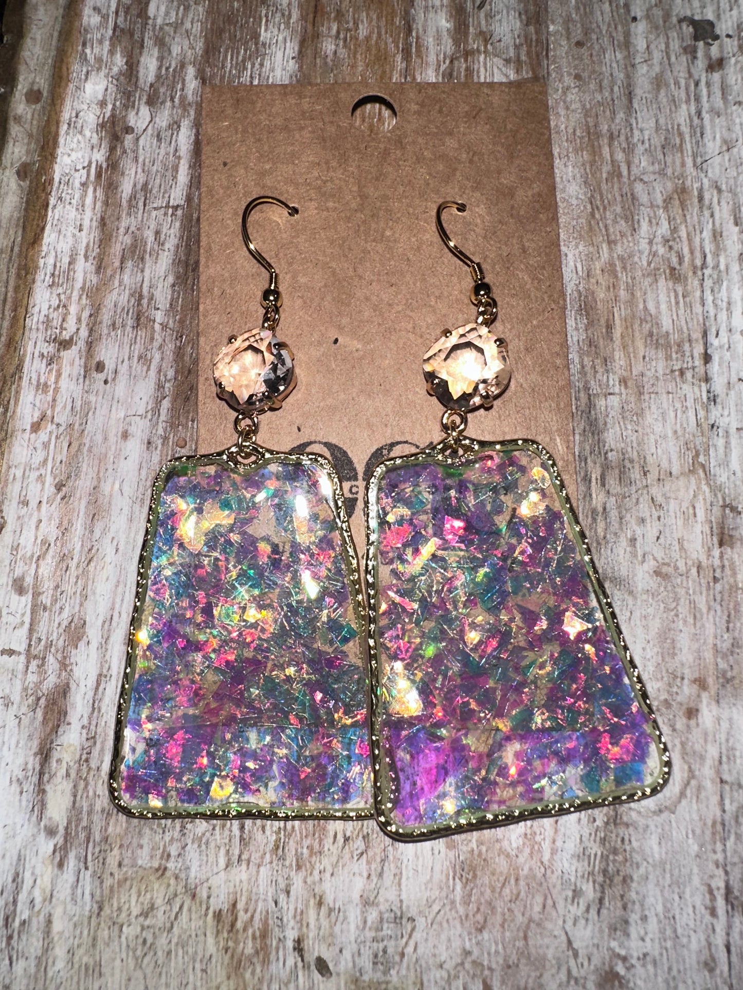 Large resin hoops- gold