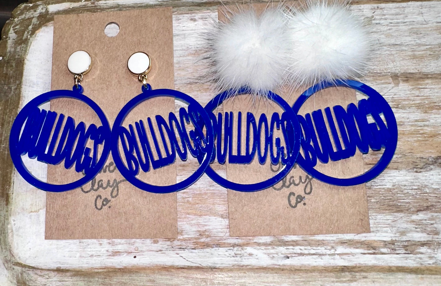 Vancleave bulldogs hoop earrings