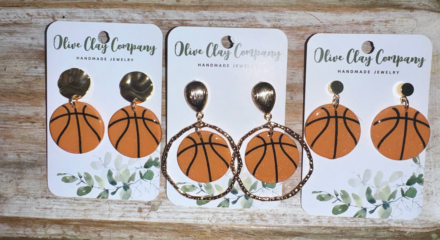 Basketball earrings