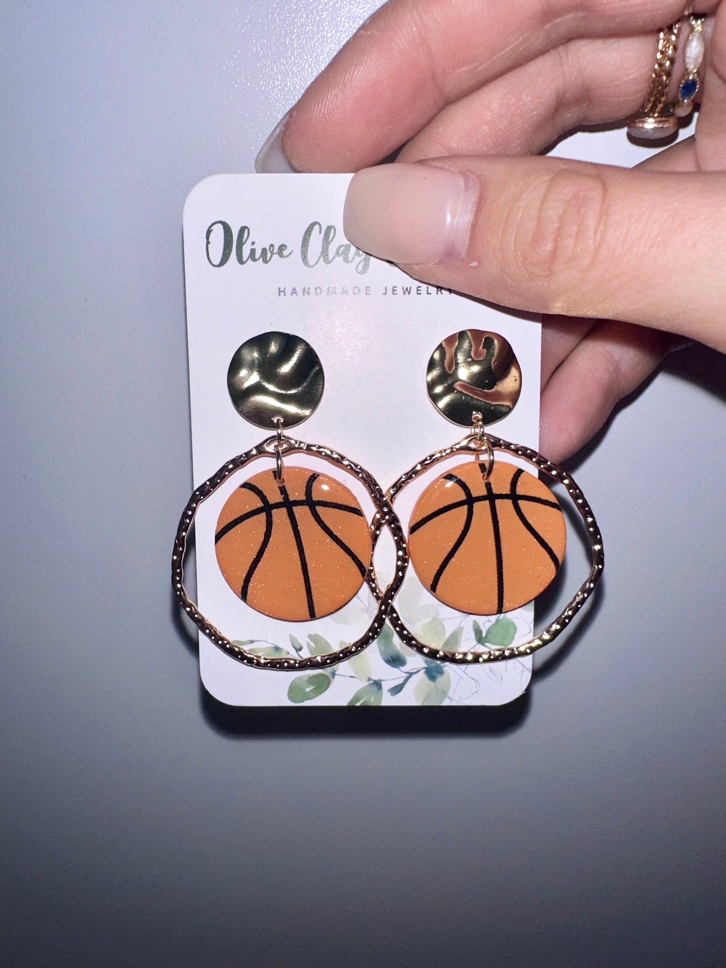 Basketball earrings