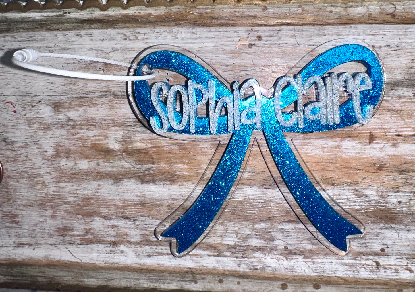 Bow Personalized bag tag
