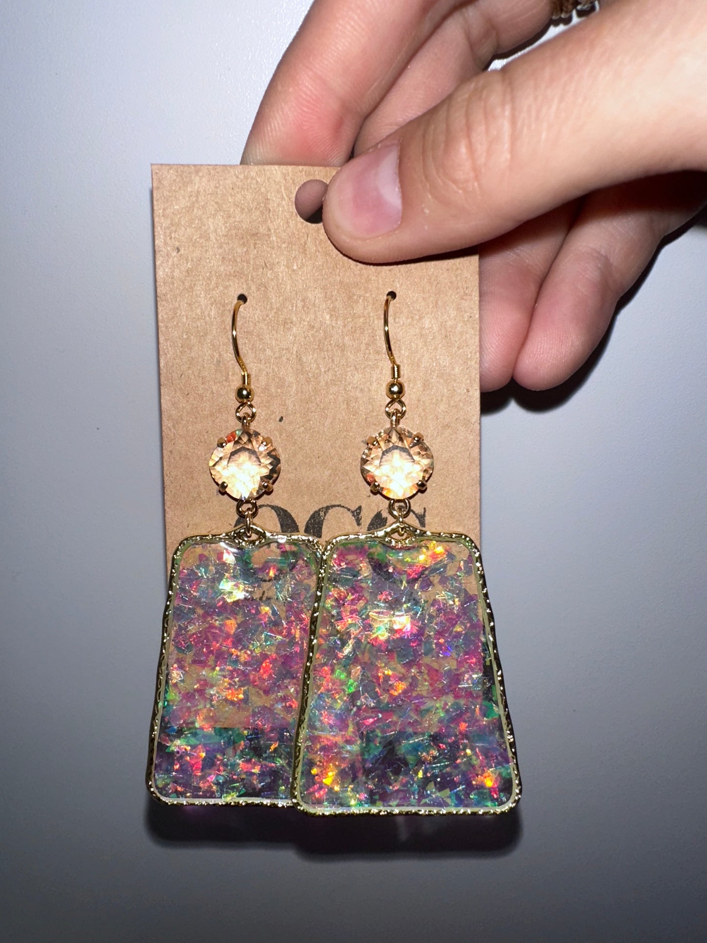 Large resin hoops- gold