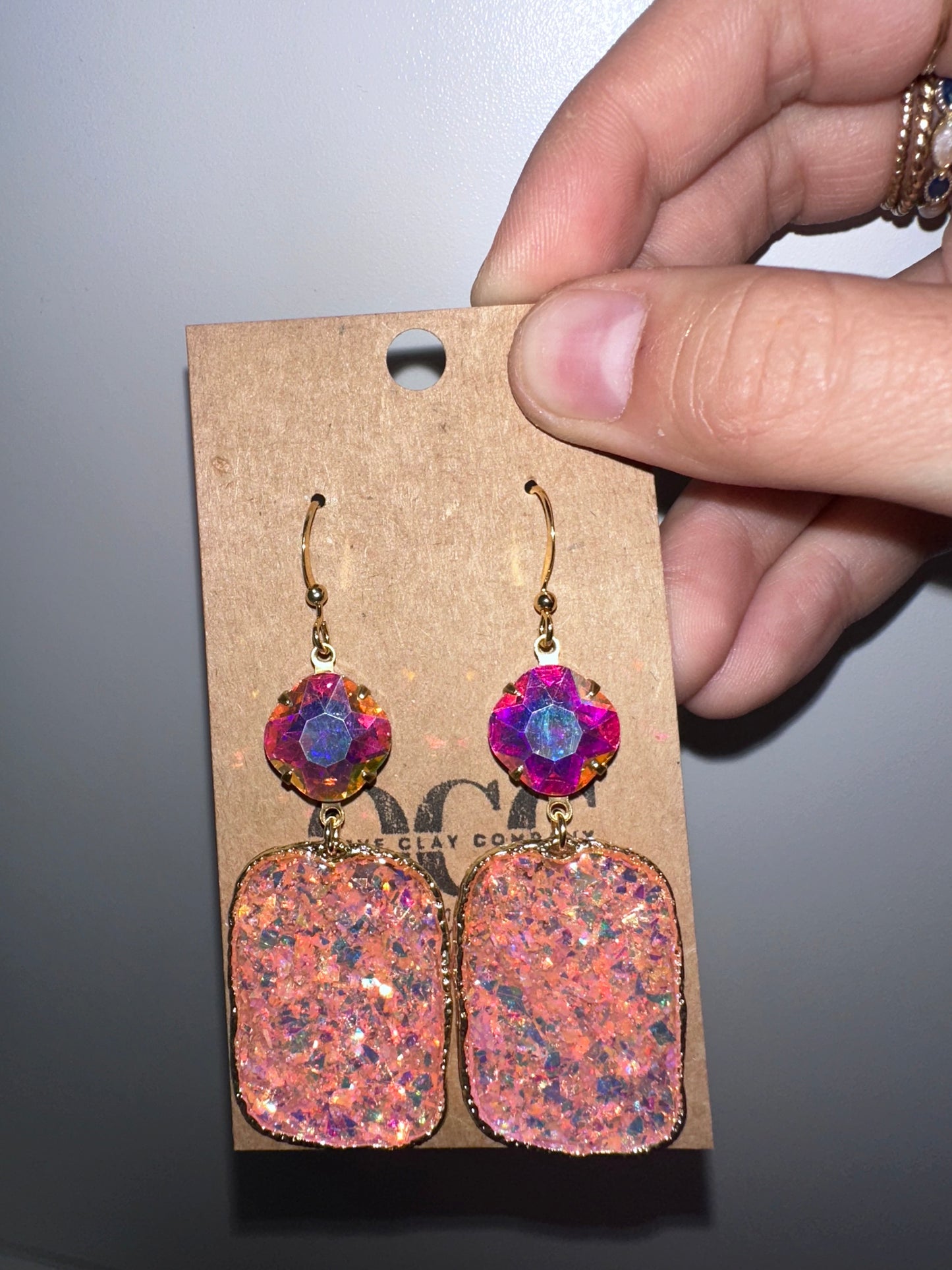 Small/medium resin hoops- gold