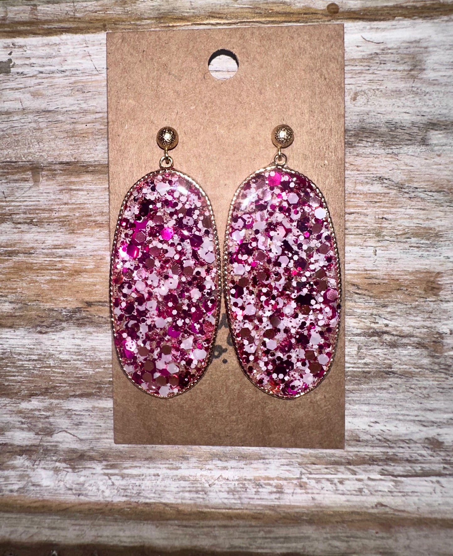 Valentine glitter hoops