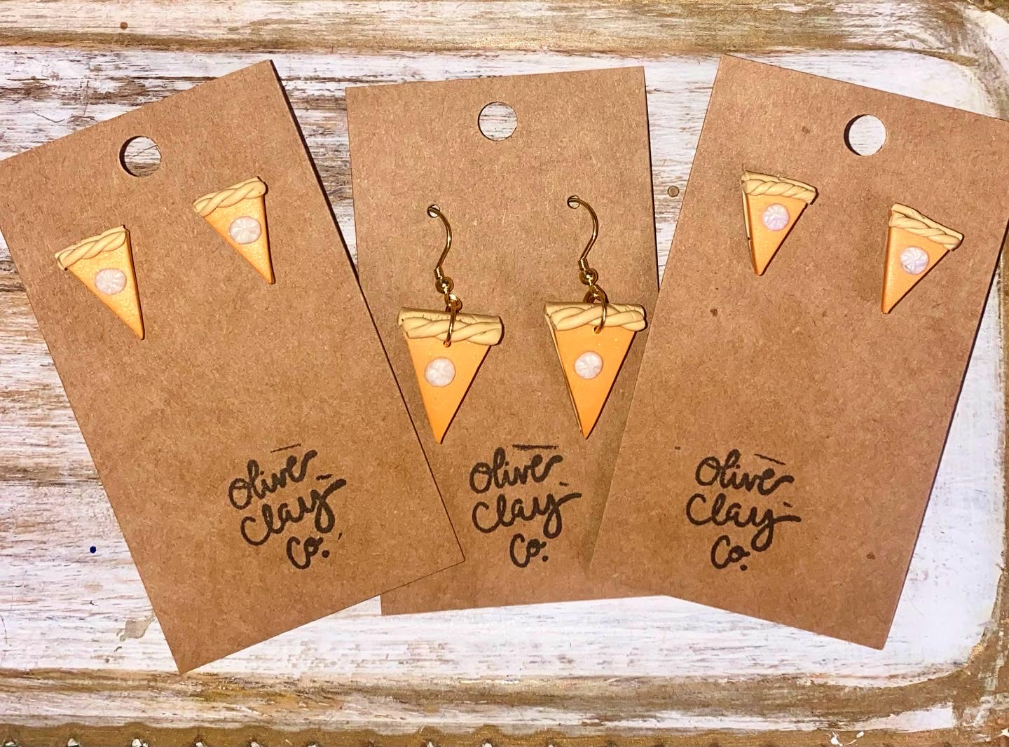 Pumpkin pie earrings