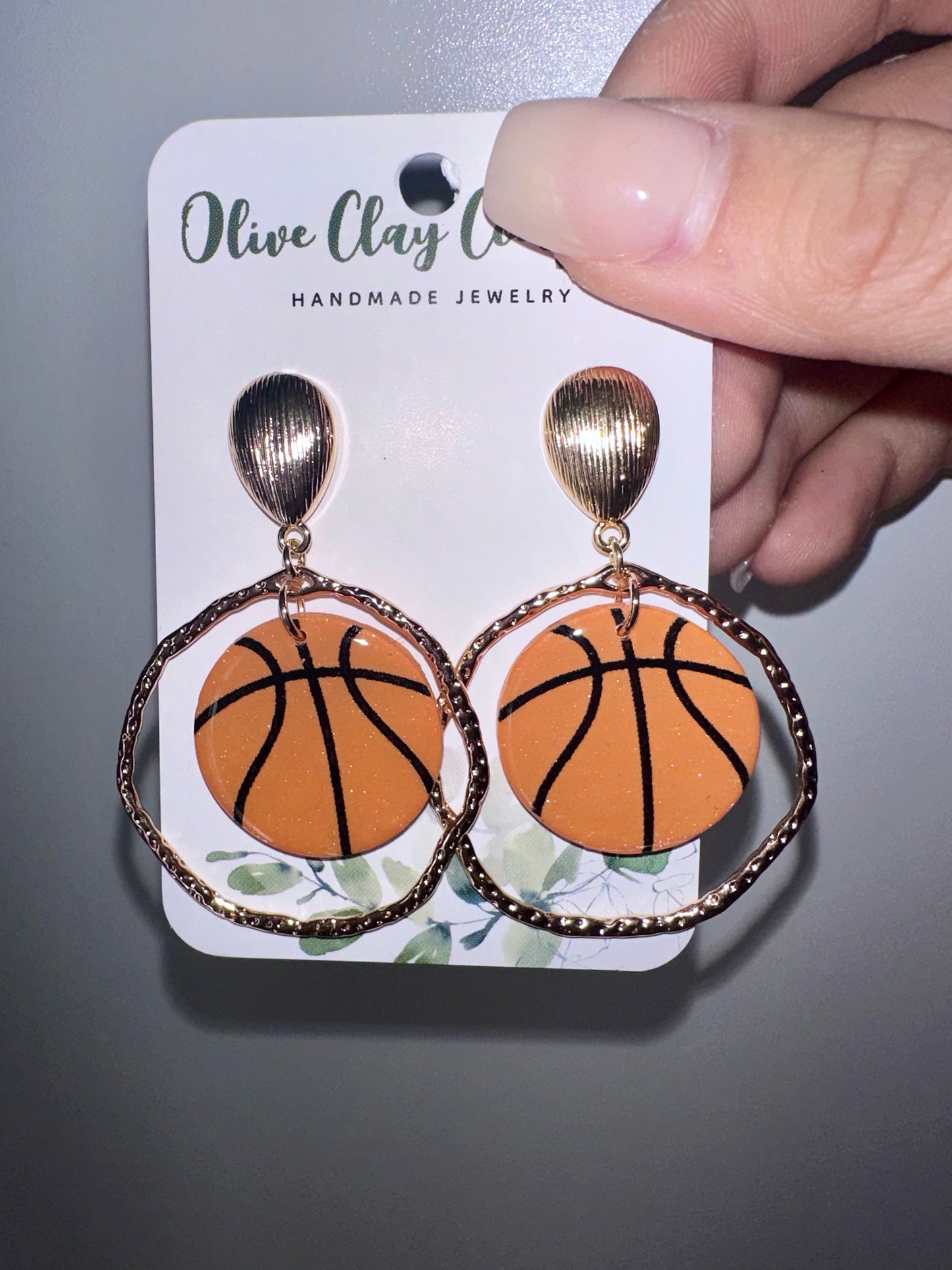 Basketball earrings