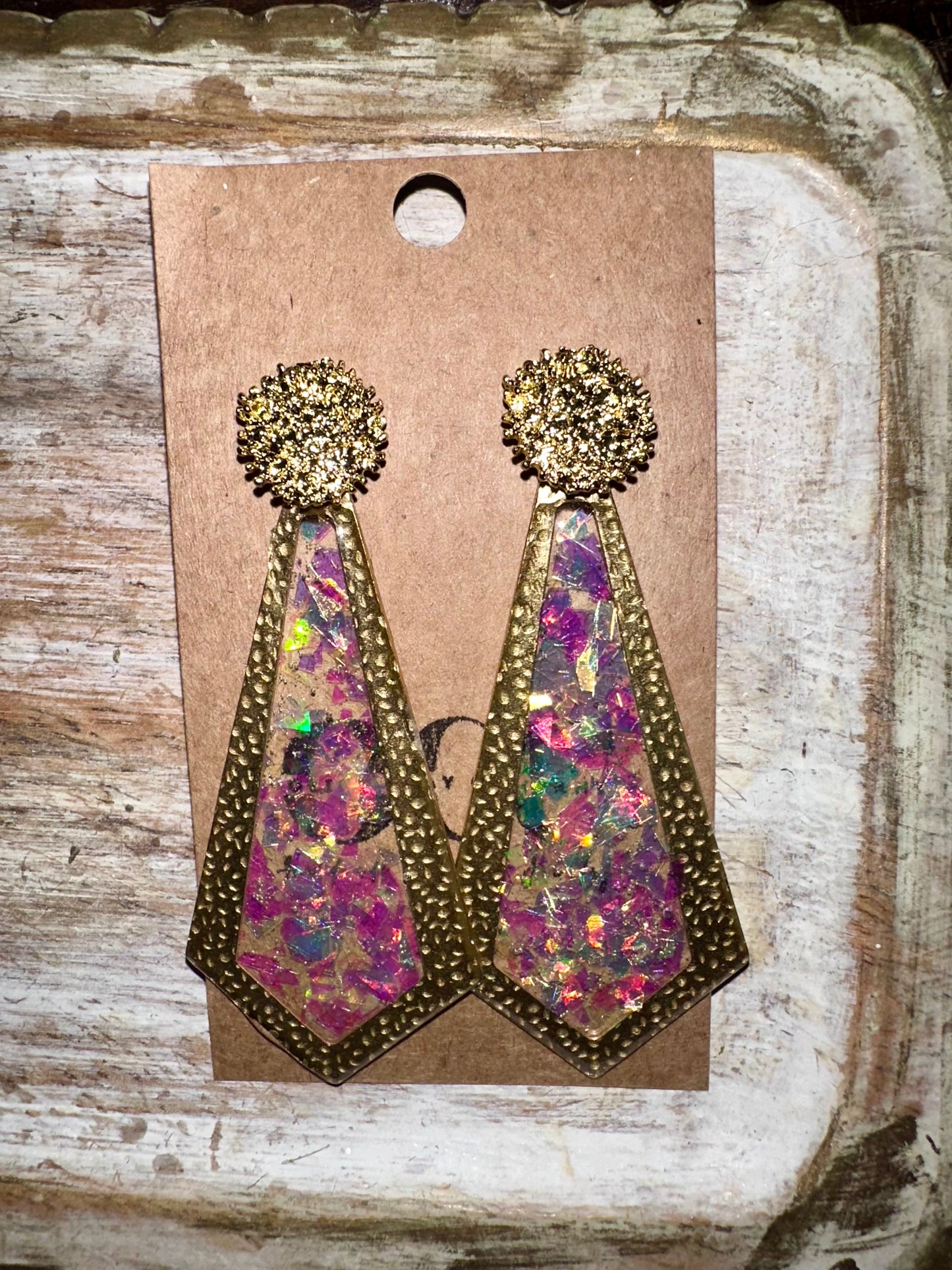 Large resin hoops- gold