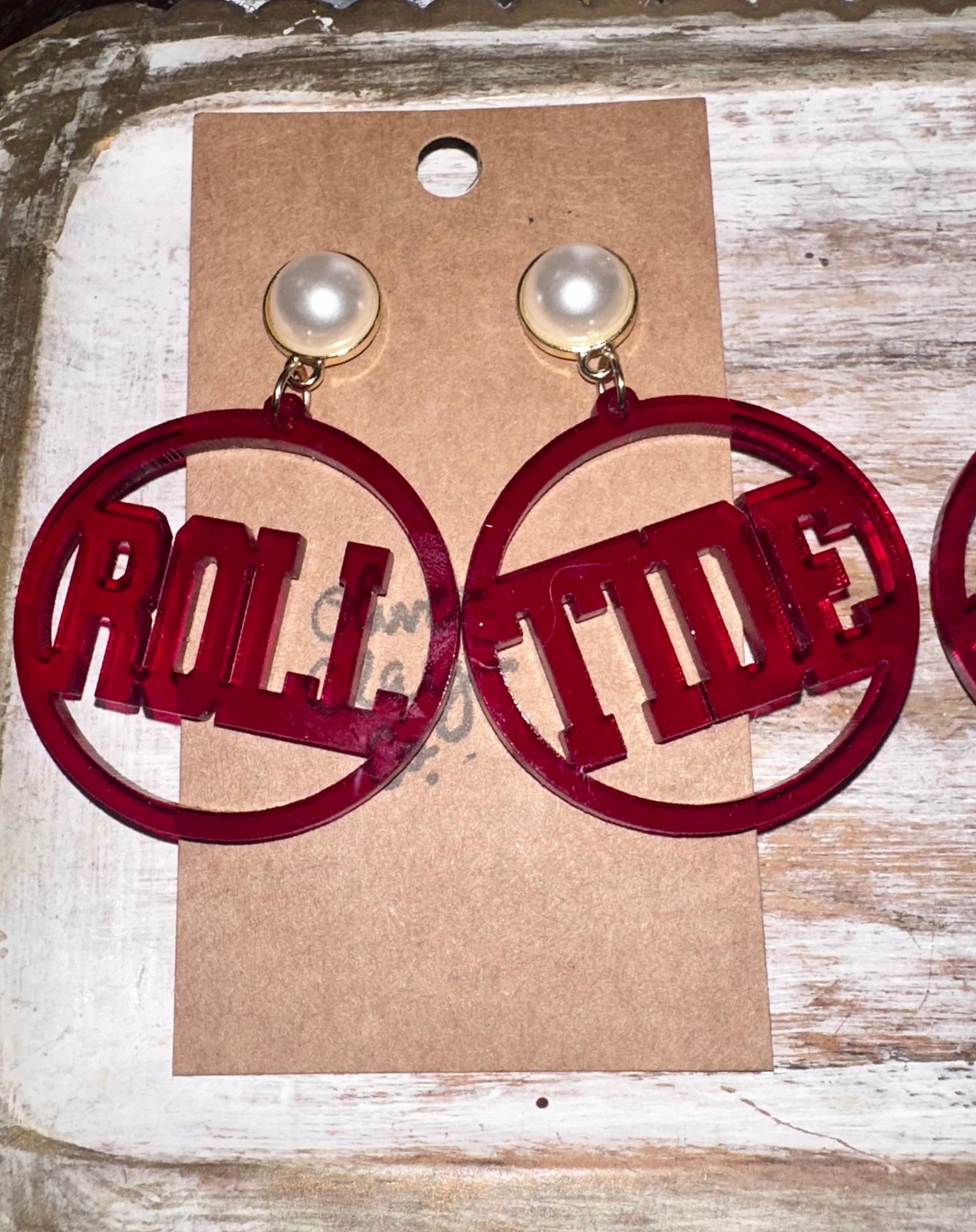 Roll Tide Acrylic Hoops