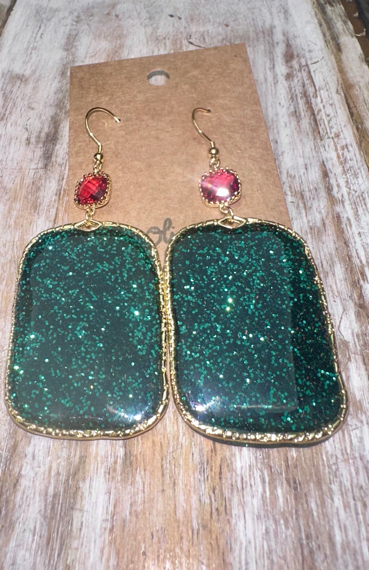 Glitter resin hoops