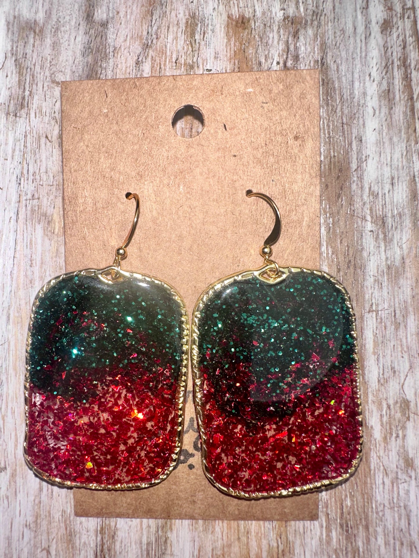 Glitter resin hoops