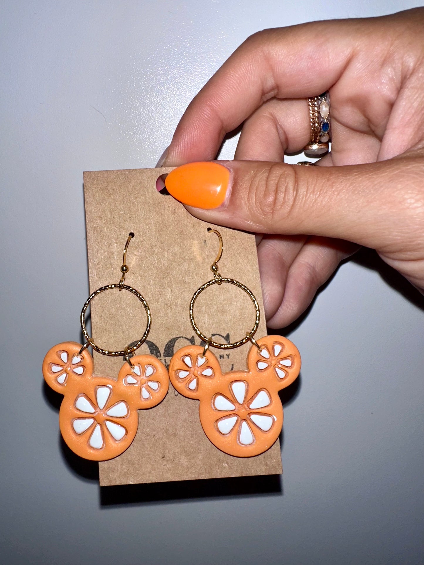 Mouse fruit earrings