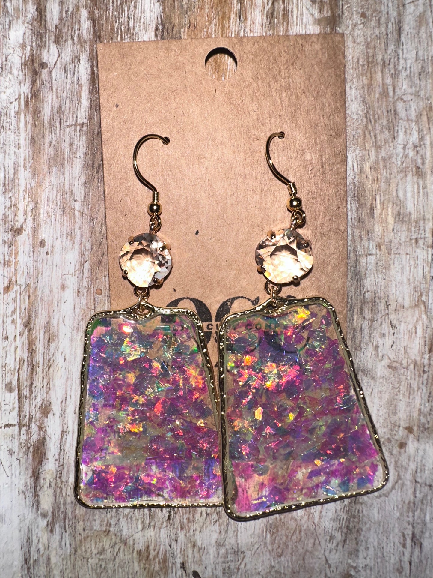 Large resin hoops- gold