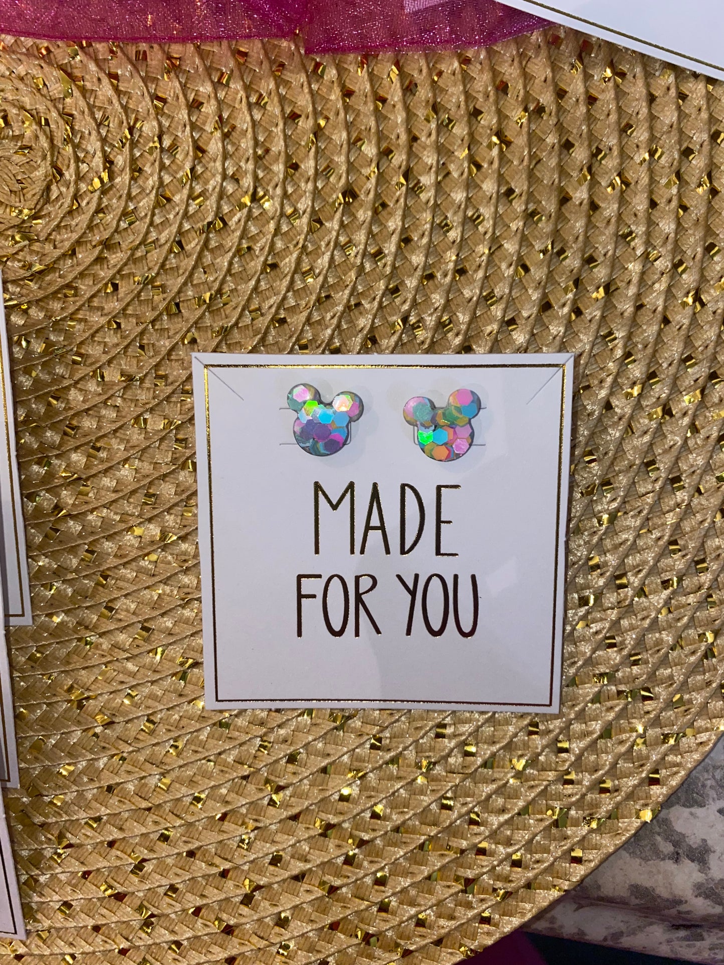 Confetti mouse earrings