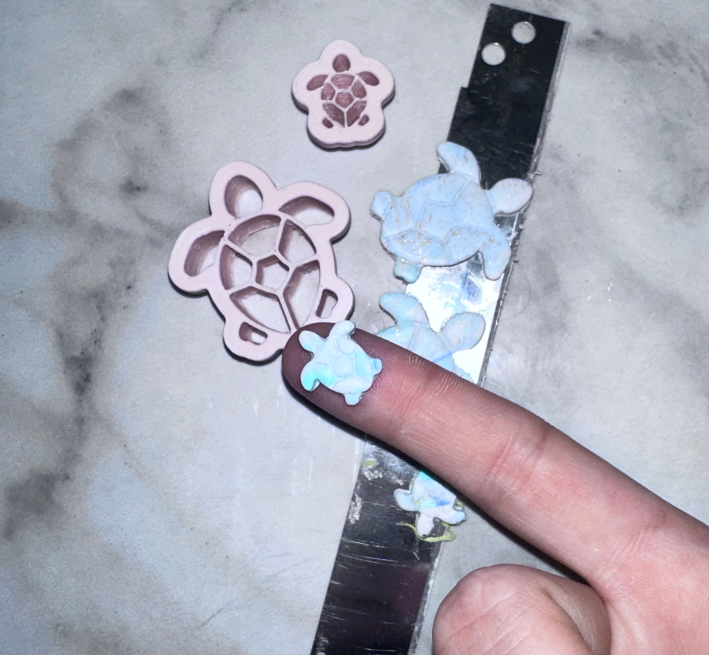 Sea turtle stud and dangle cutter