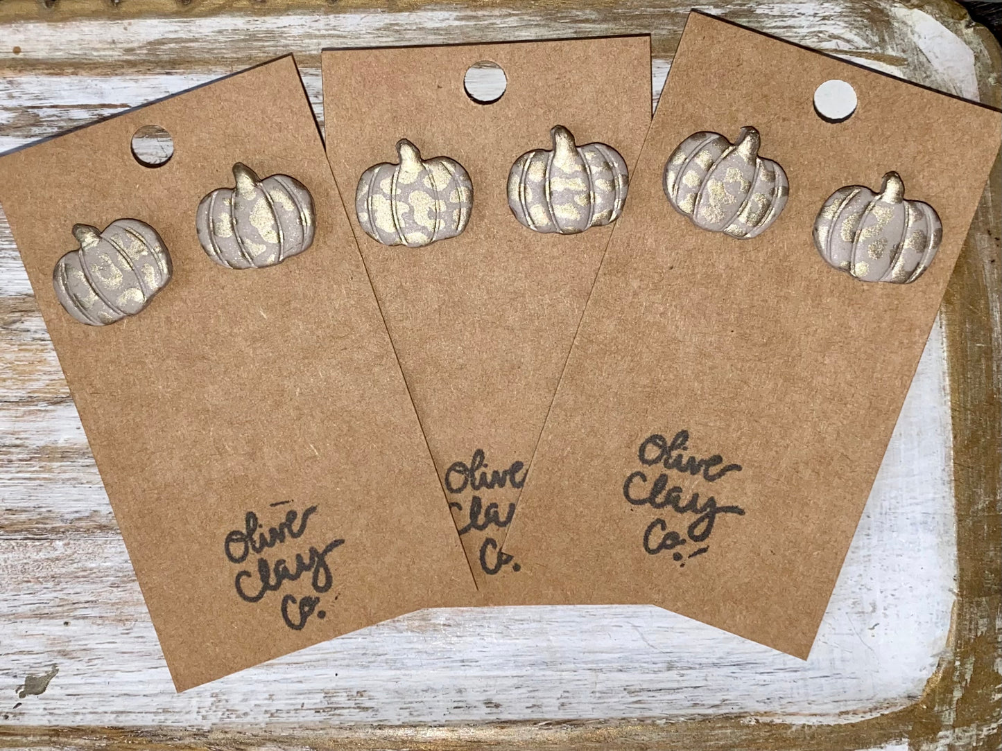 Cheetah pumpkin studs
