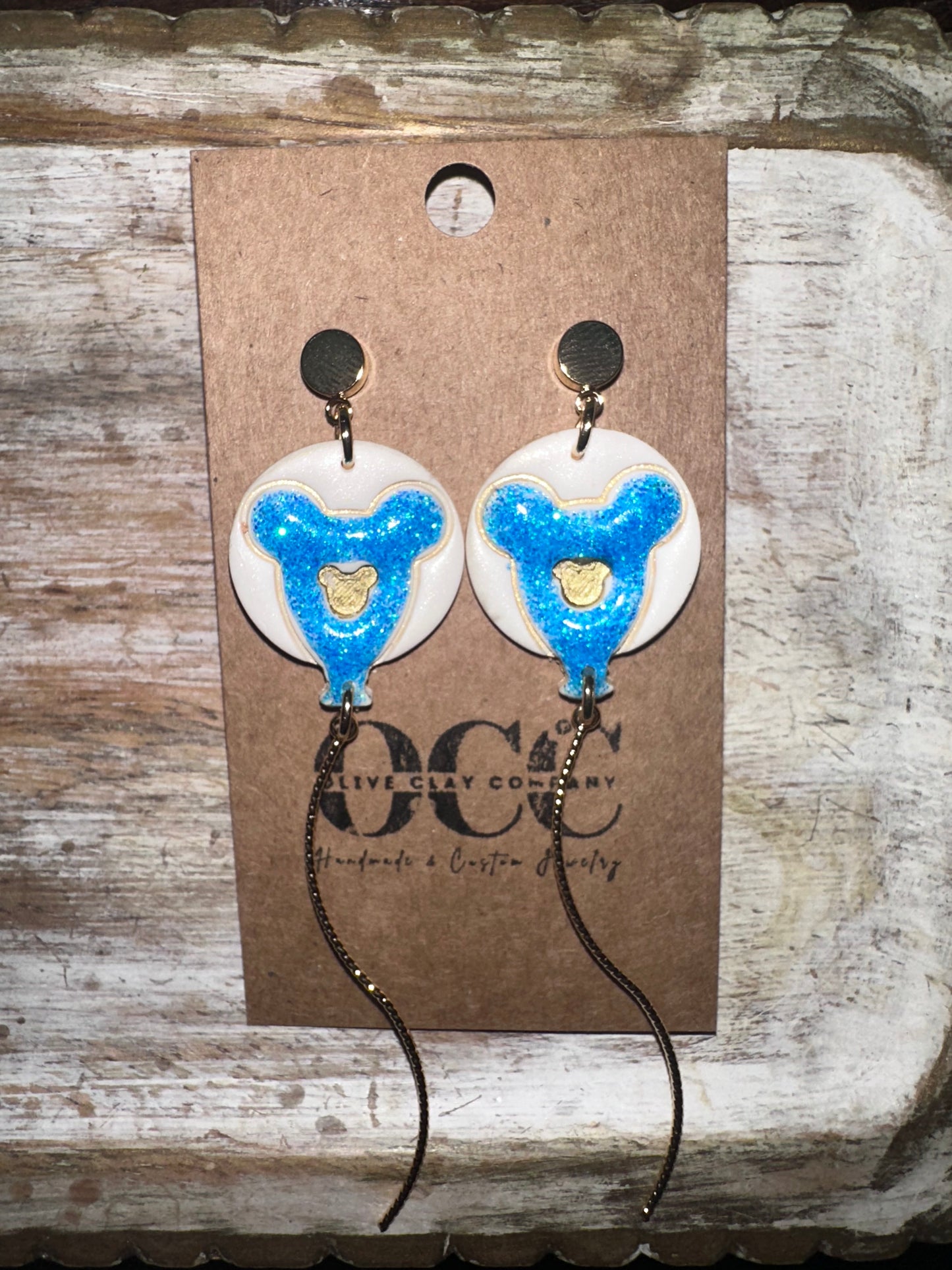 Mouse balloon earrings