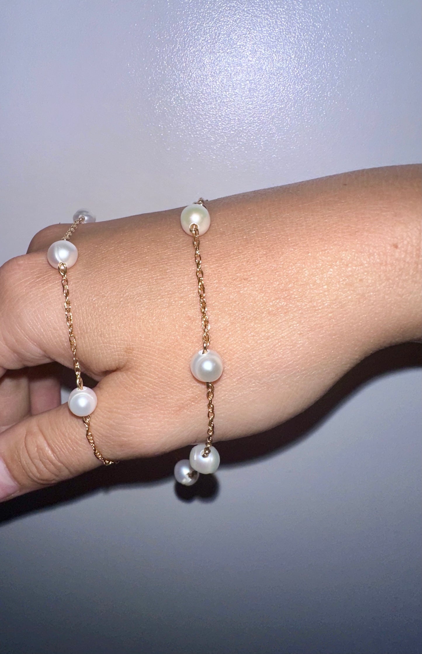 14k GF Twisted Pearl Necklace
