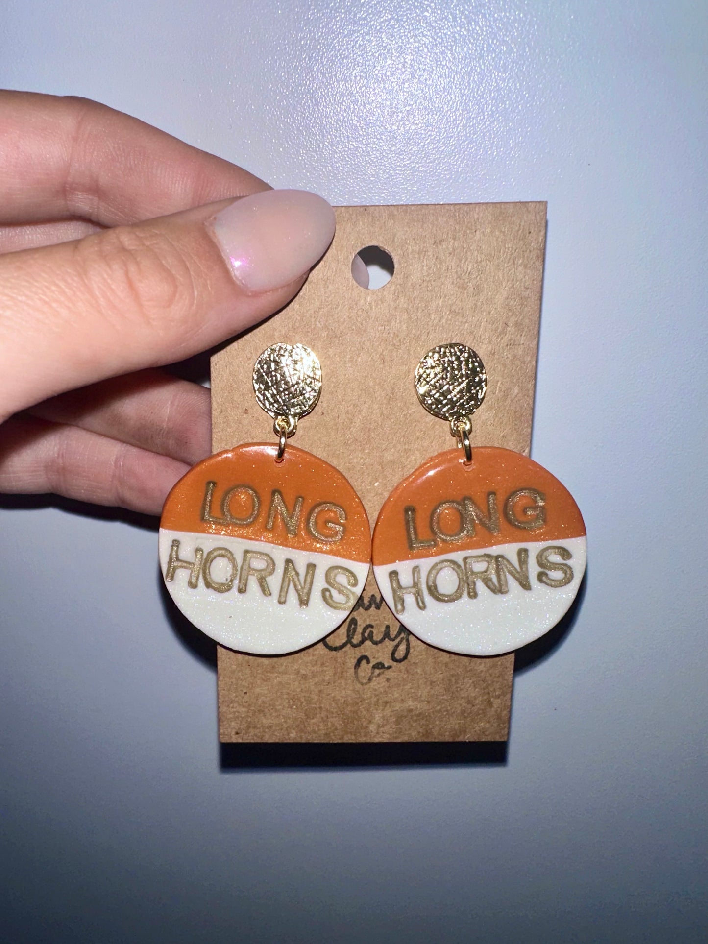 Texas Longhorns earrings