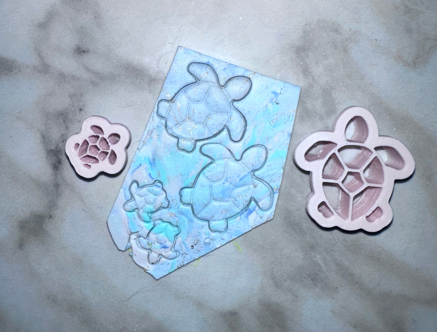 Sea turtle stud and dangle cutter