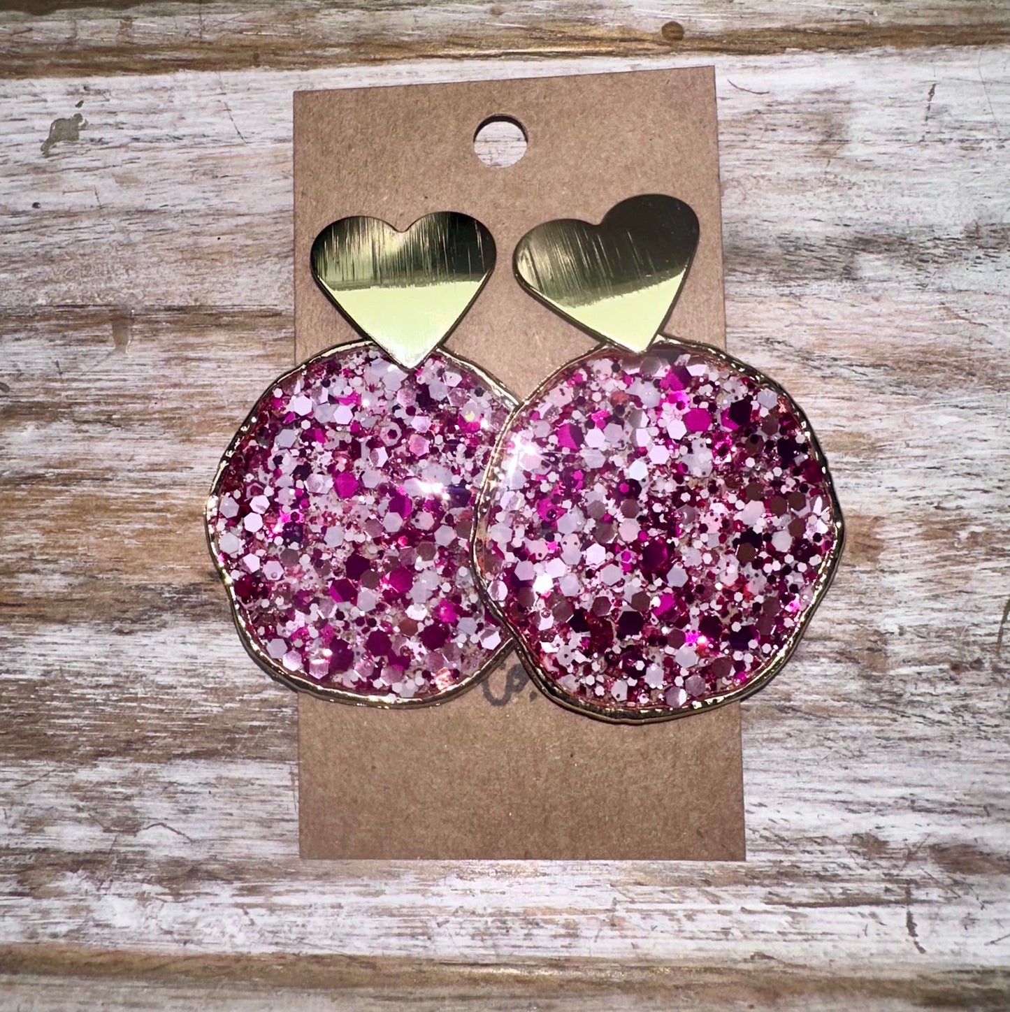 Valentine glitter hoops