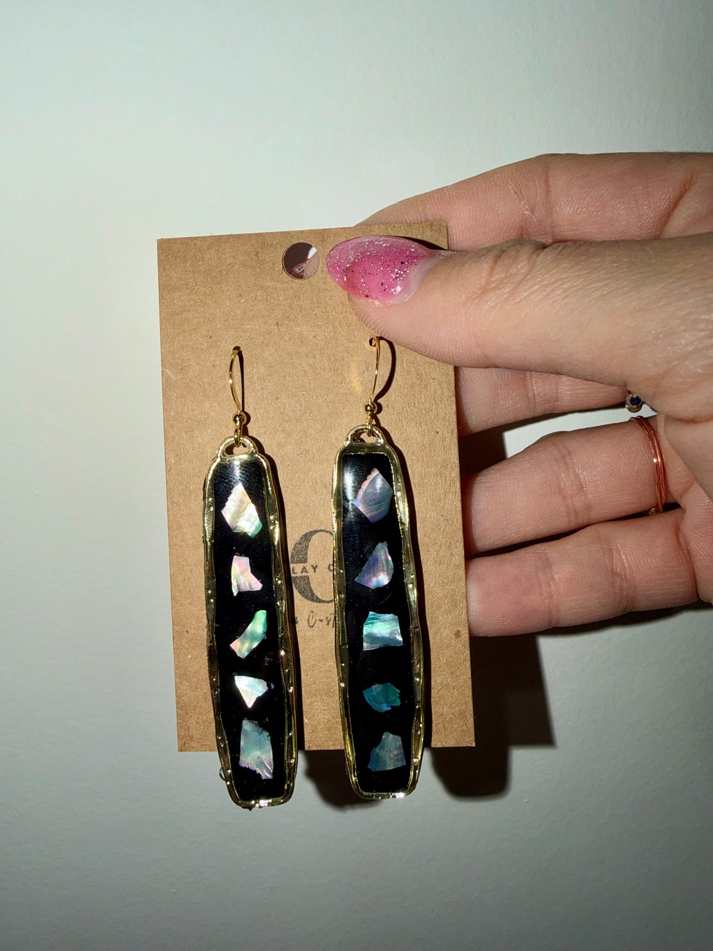 Shell clay earrings