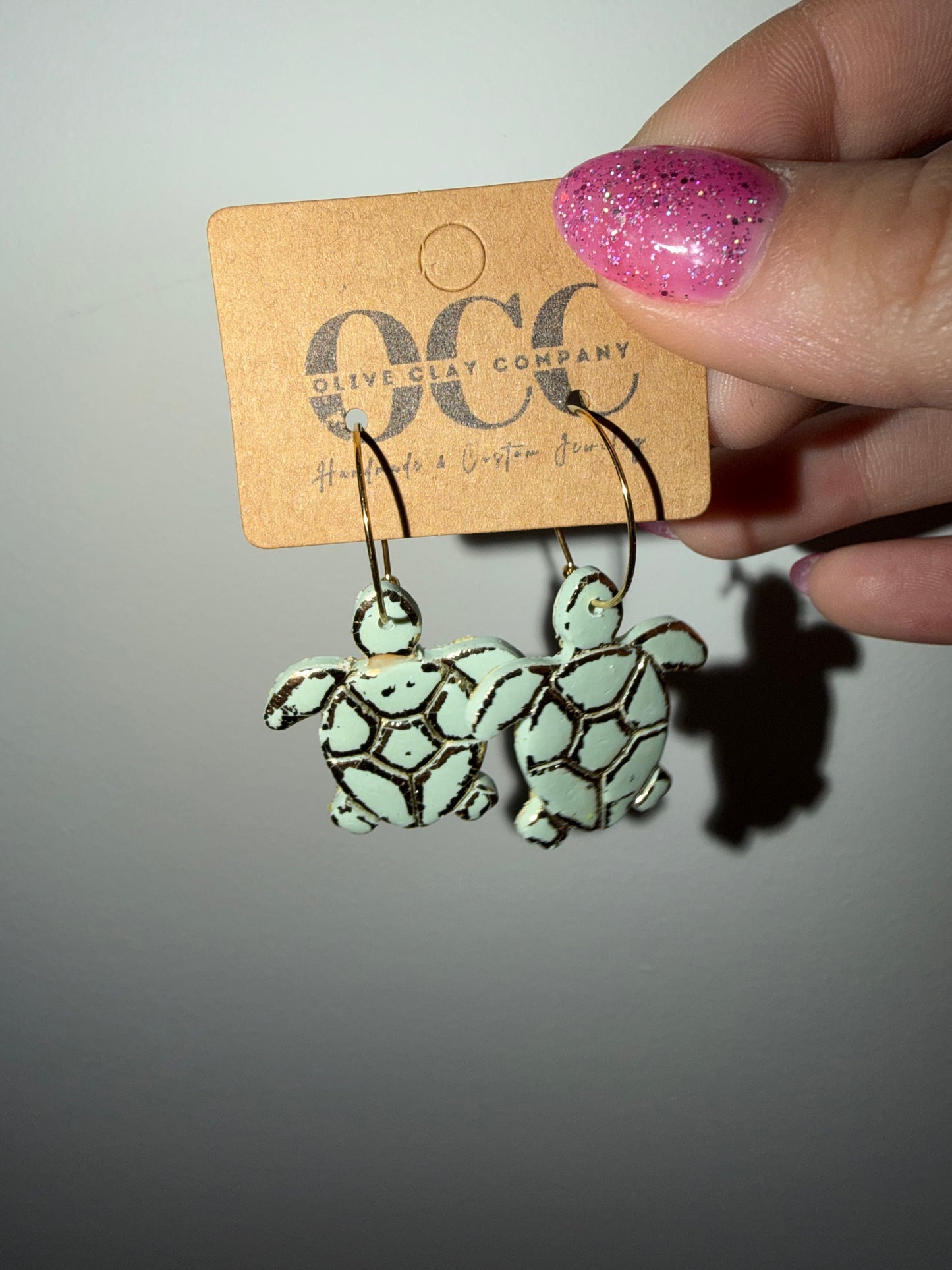 Sea Turtle Clay Dangles