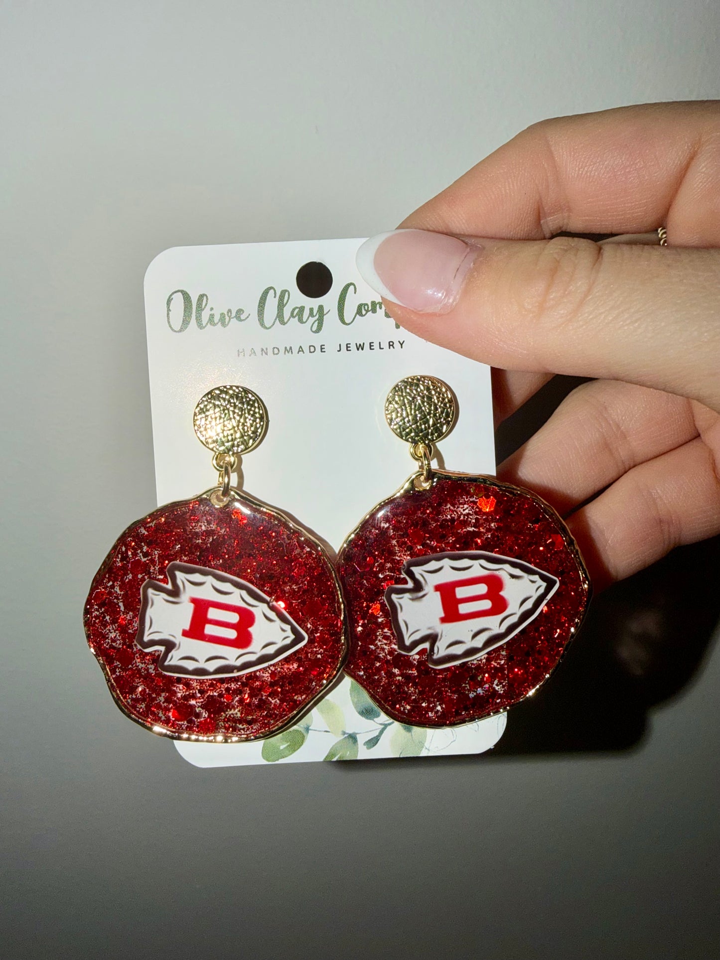 Biloxi Indian resin earrings