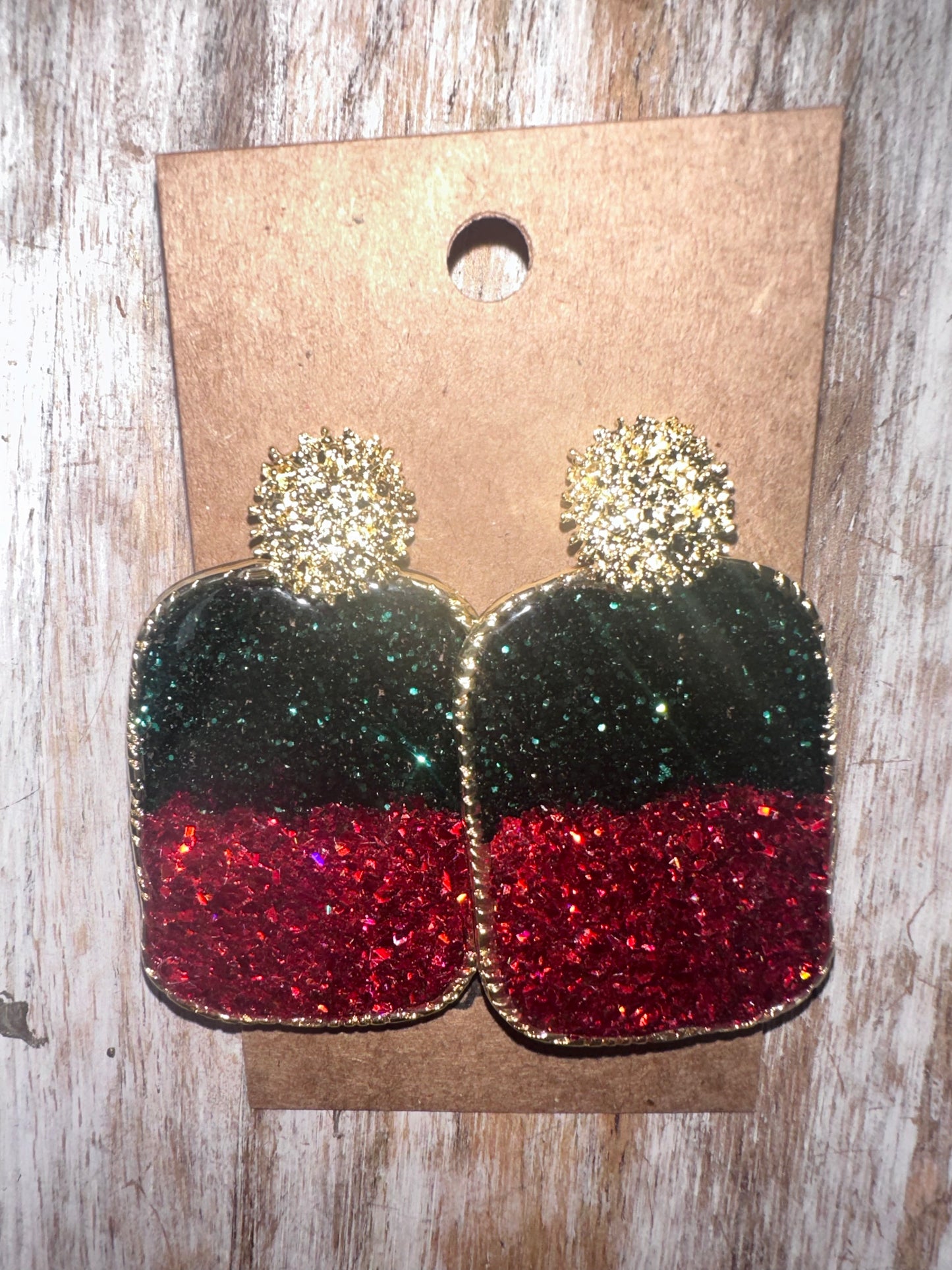 Glitter resin hoops
