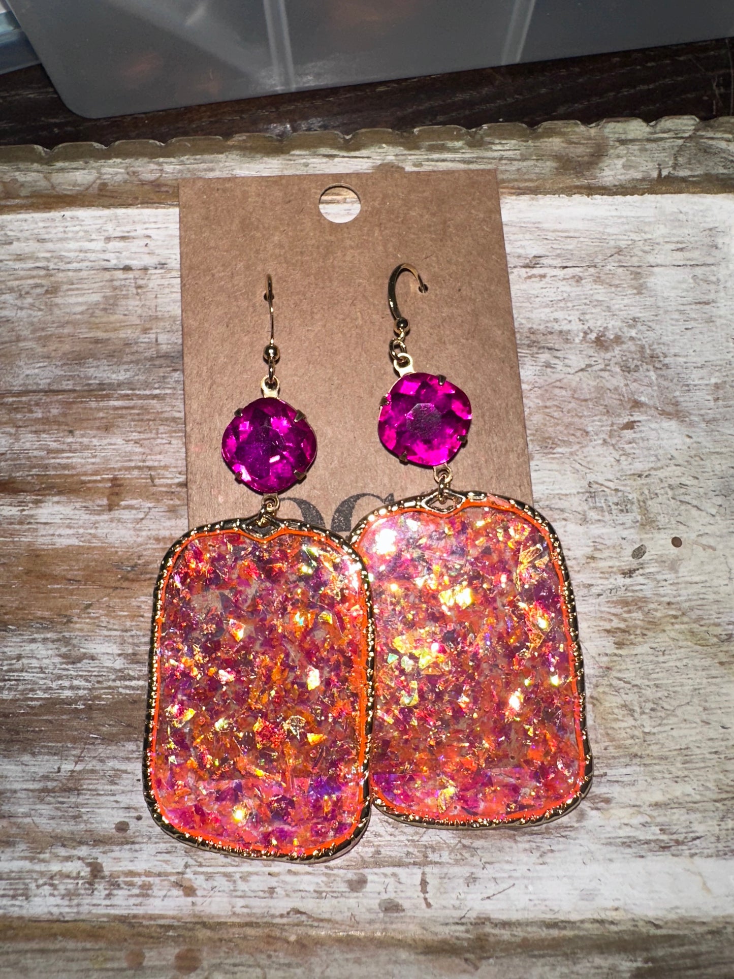 Large resin hoops- gold