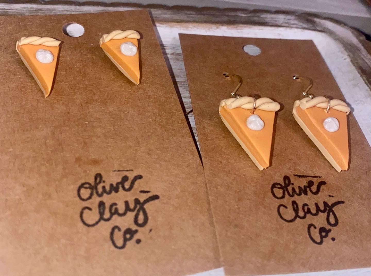 Pumpkin pie earrings