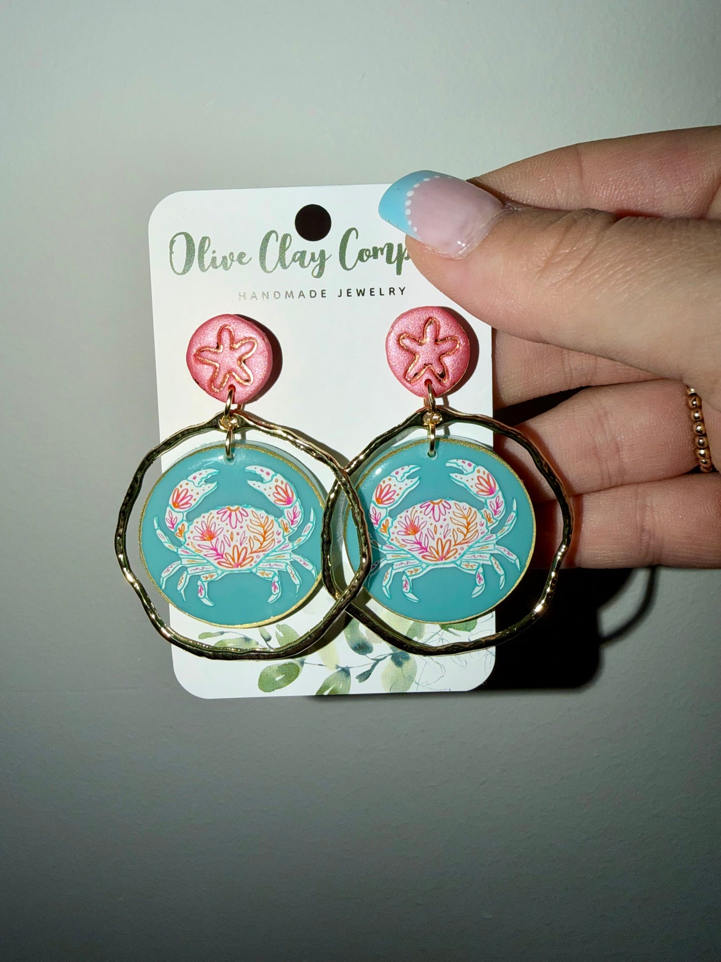 Acrylic and clay earrings