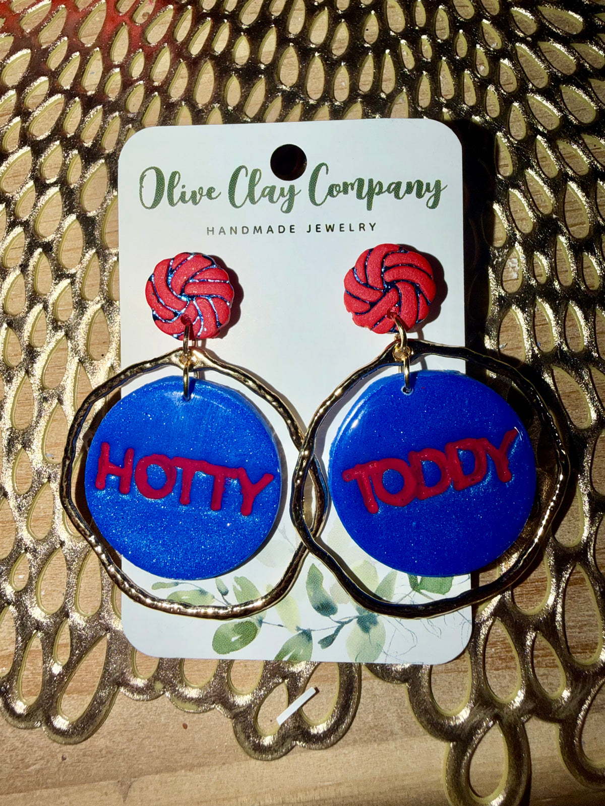 Hotty toddy clay Earrings