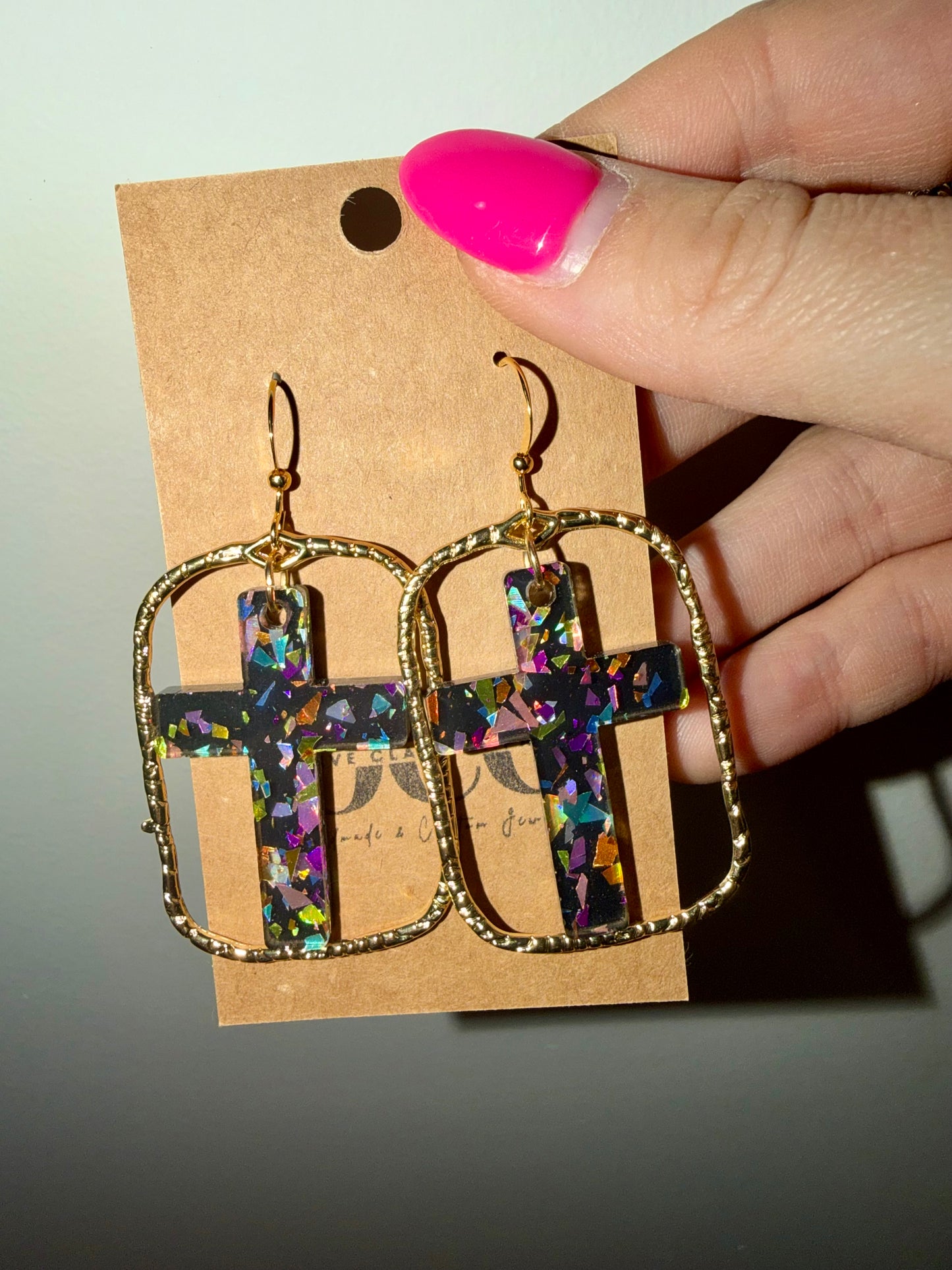 Acrylic cross hoops