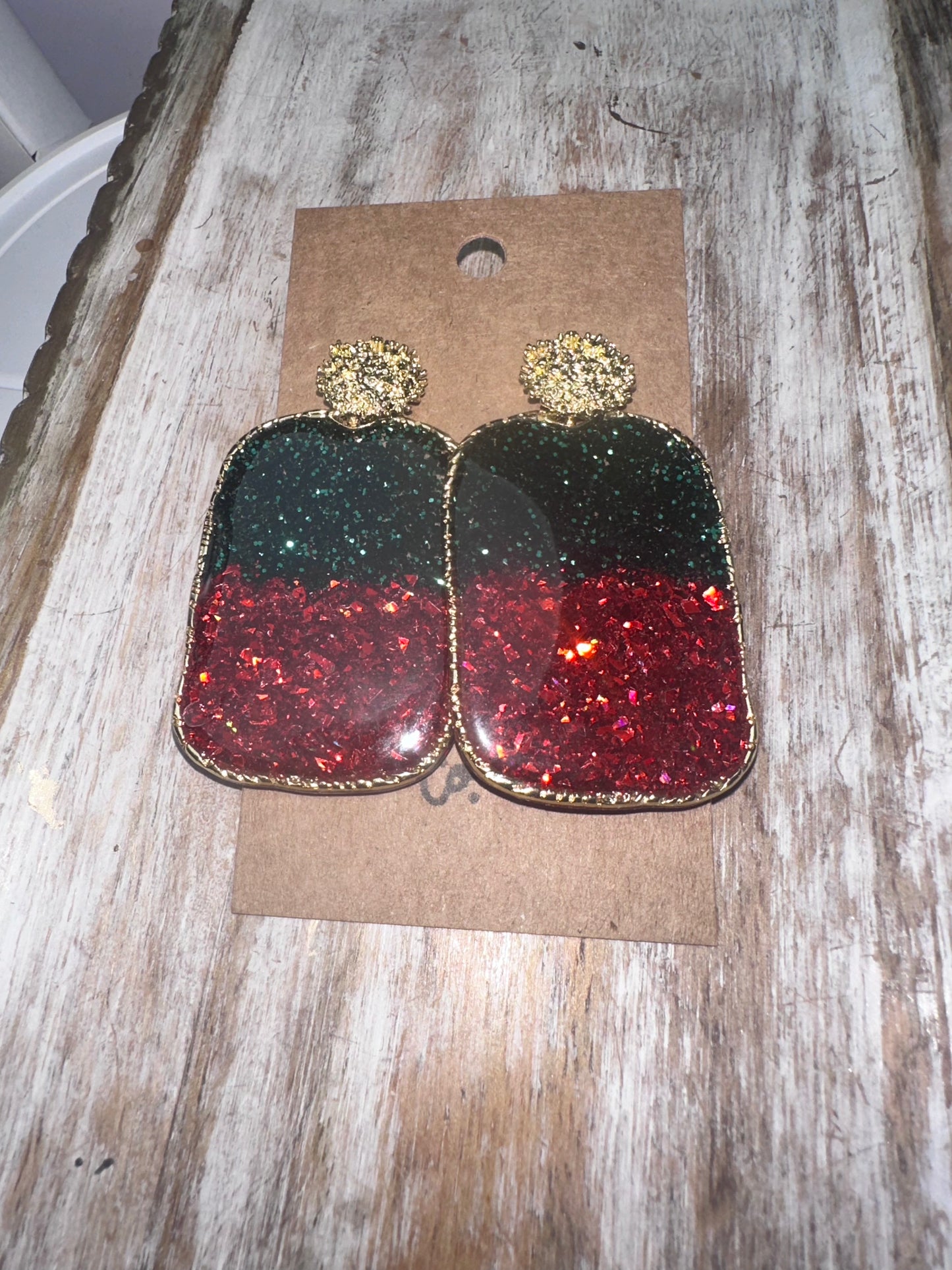 Glitter resin hoops