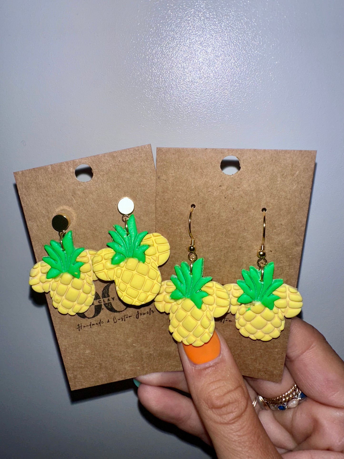 Mouse fruit earrings