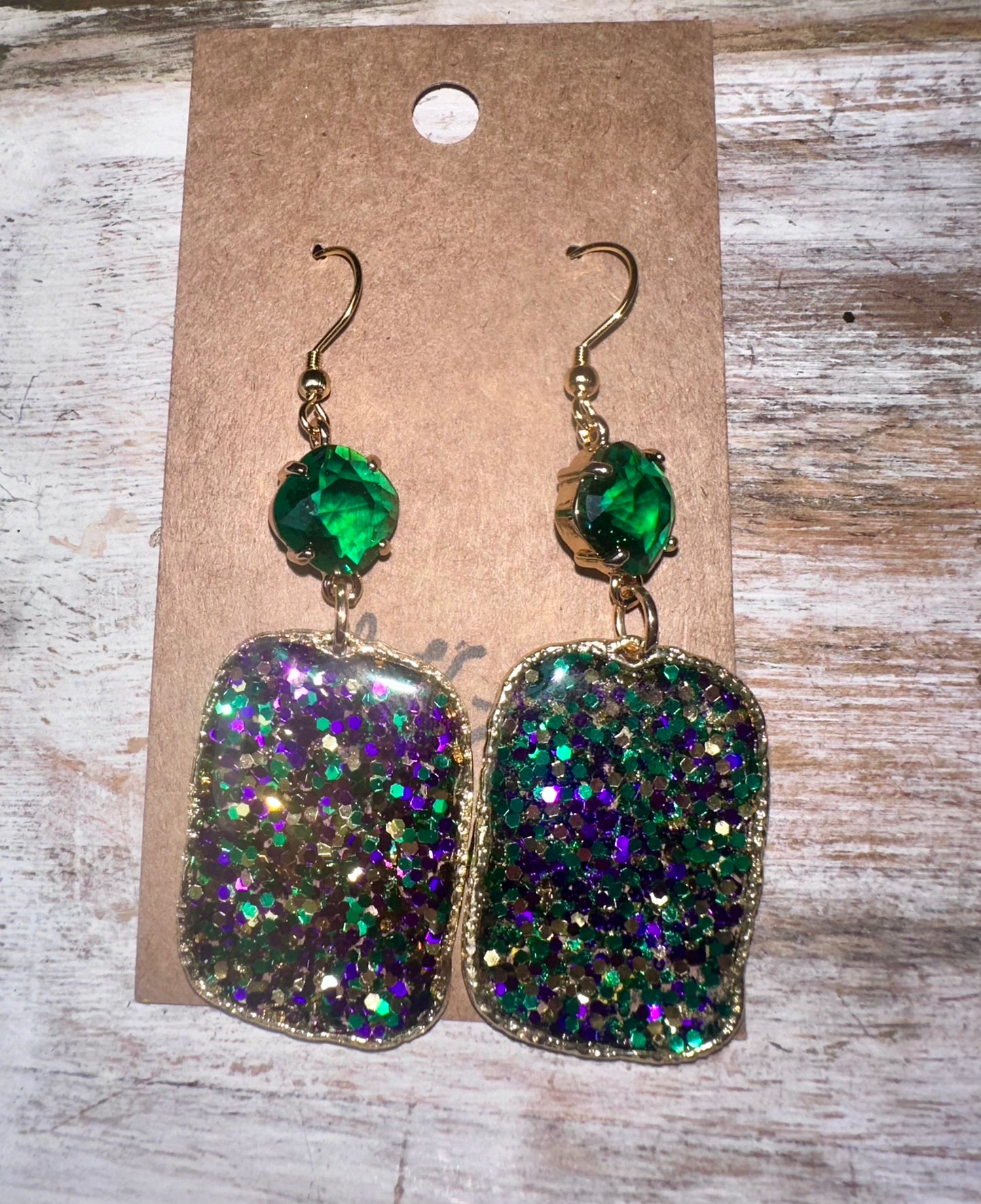 Smaller Glitter resin hoops