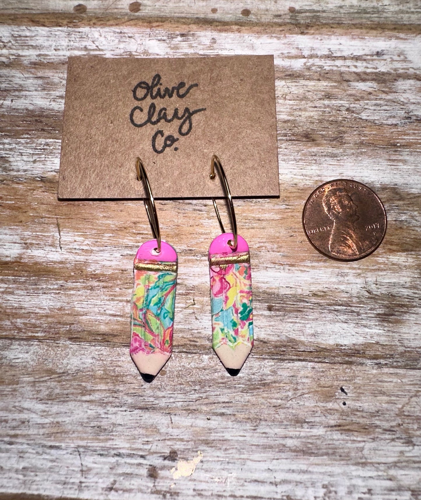 Floral pencil dangles