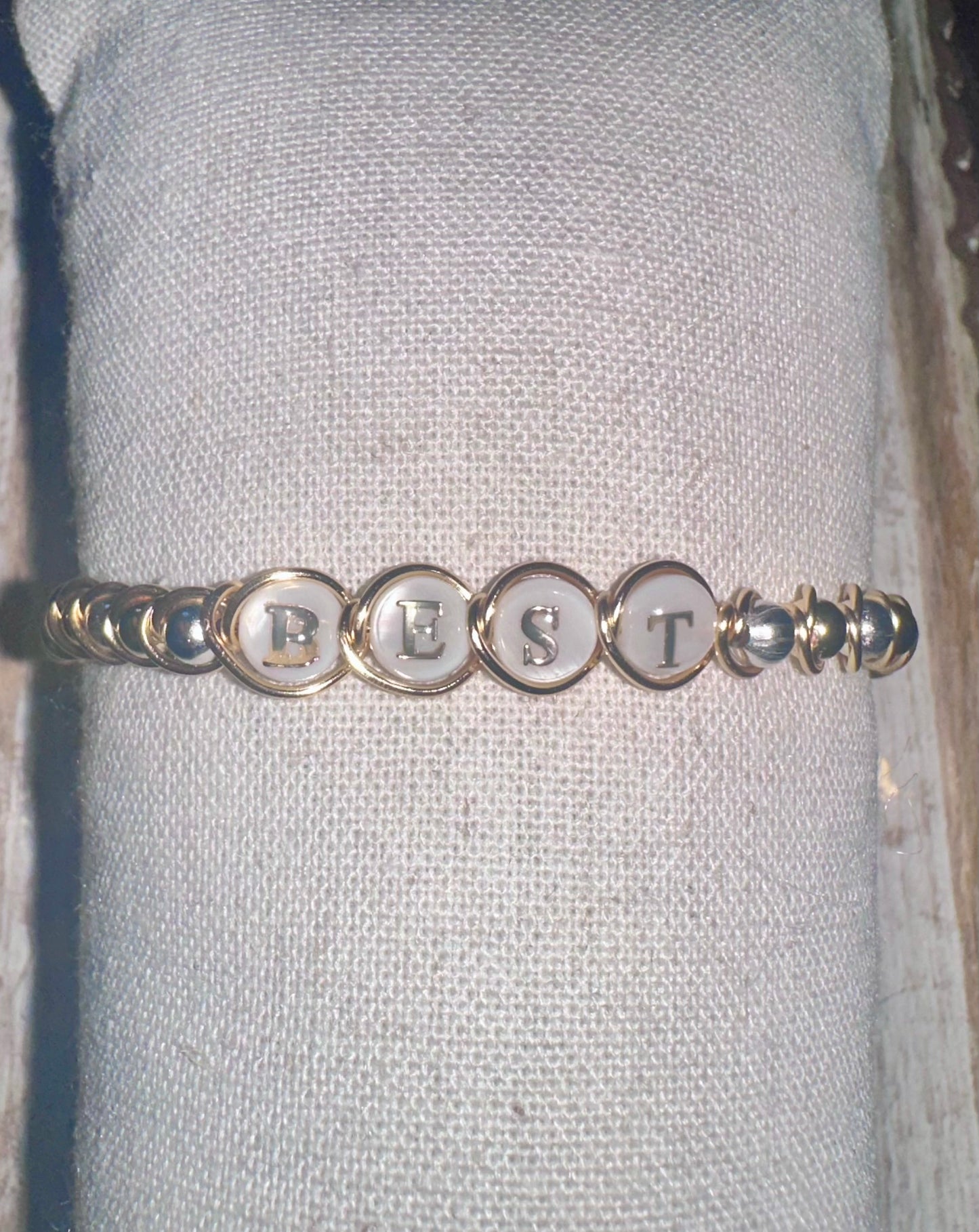 Custom name two toned wire bracelet