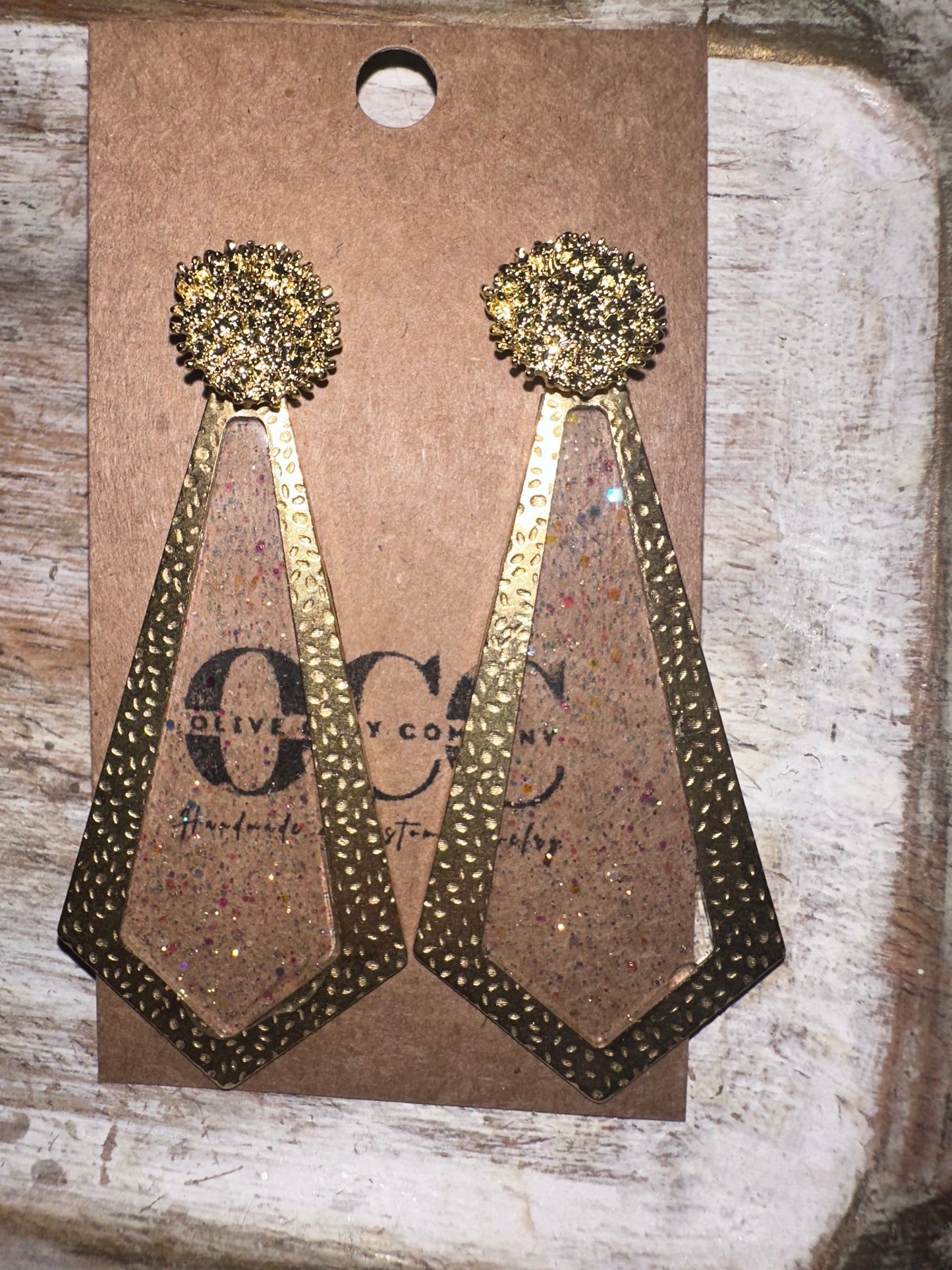 Large resin hoops- gold