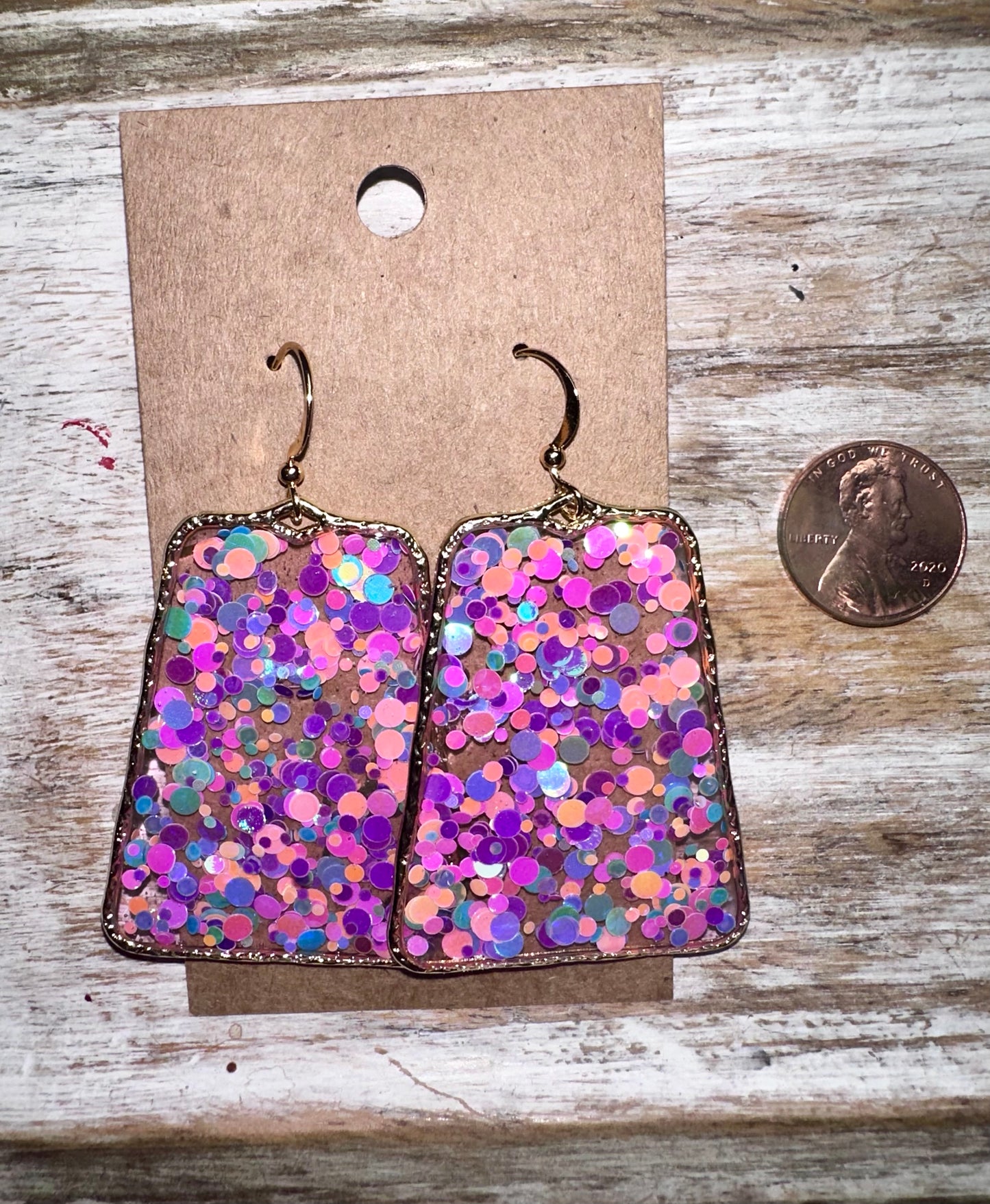 Glitter resin hoops