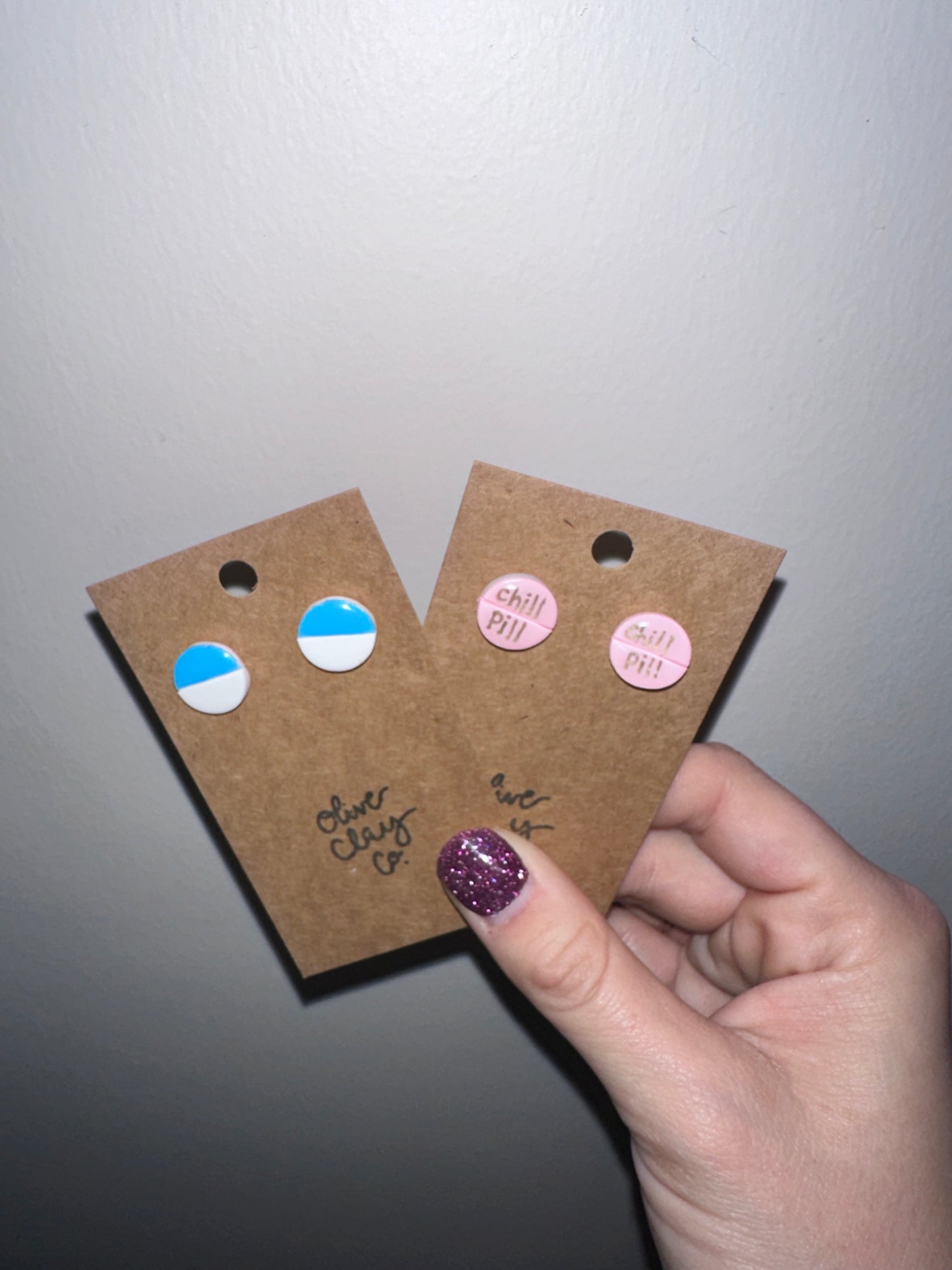 Chill pill nurse earrings