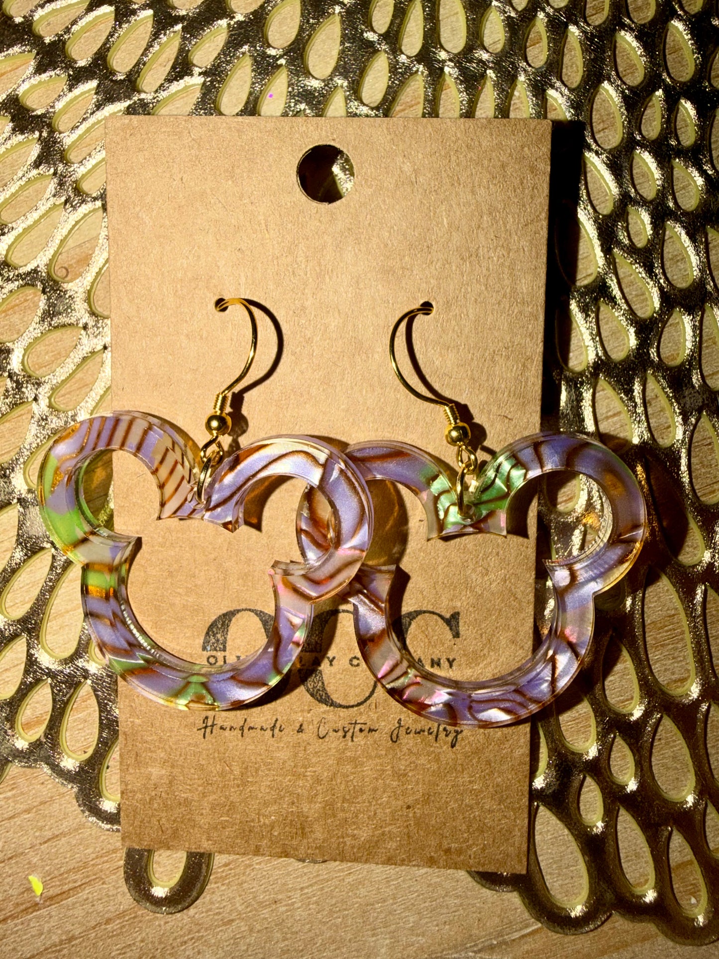 Mouse acrylic earrings