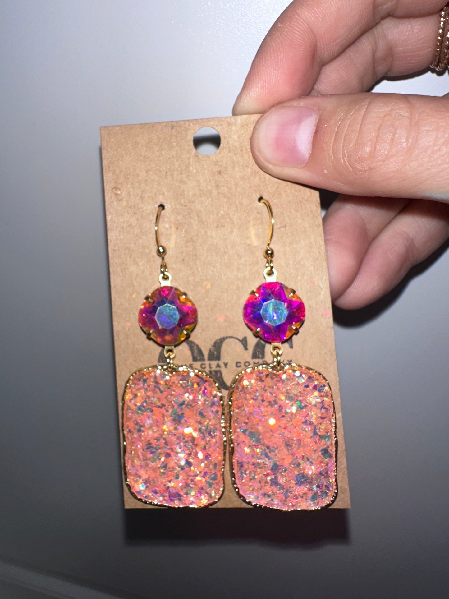 Small/medium resin hoops- gold